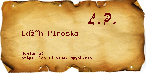 Léh Piroska névjegykártya
