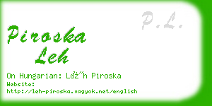 piroska leh business card